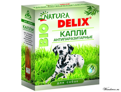 Delix Bio Капли от блох и клещей на холку для собак, 3х1 мл