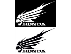 Наклейка Honda череп