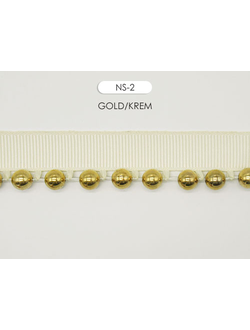 Арт. NS. Отделочная тесьма с бусинками оптом и на отрез