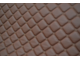 Стеганая экокожа коричневая, коричневый квадрат