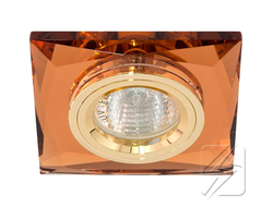 Светильник JCDR G5.3 стекло 8150 квадрат с гранями коричневый
