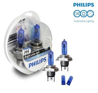 Лампа PHILIPS H4 Cristal Vision + 2x W5W 12V 55W 4300К в ПОДАРОК!!! в пласт. уп.