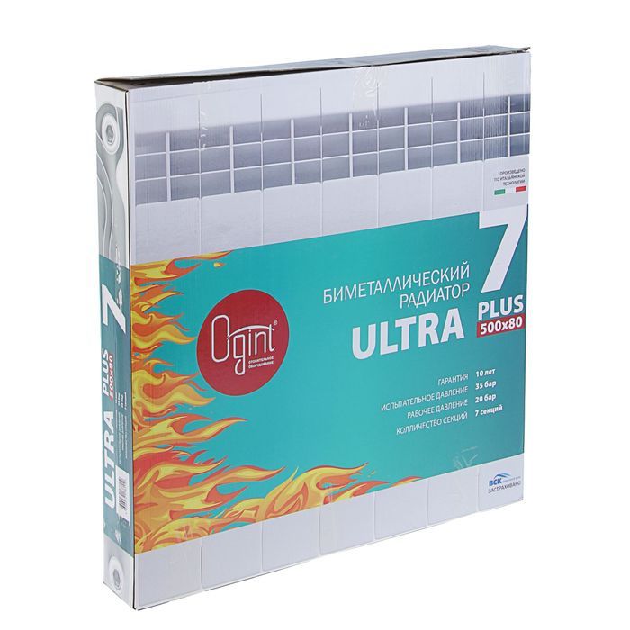 Упаковка биметаллического радиатора Ogint Ultra Plus