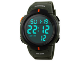SKMEI 1068 Часы светодиодные цифровые водонепроницаемые военно-спортивные  с будильником