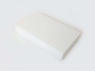 Коробка на 2 печенья БЕЗ ОКНА (18*11*3 см), Белая