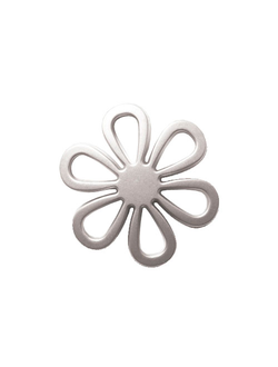Магнит "Ромашка" серебристо-матовый металлик. Аксессуары оптом в Воронеже