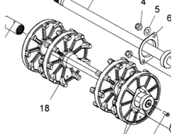 Приводной вал оригинал Polaris 1590450/ 1590255/ 1590285/ 1590338 для Polaris WIDETRAK LX