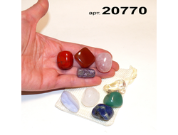 Чакровый набор натуральных камней арт.20770: ~103гр - 9шт.