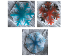 Молд силиконовый 12х12х1 см "Снежинка" (на выбор 3 узора), 1 шт