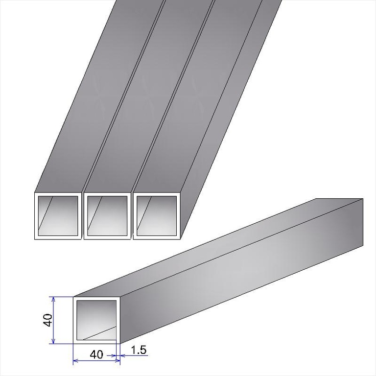 Трубы профильные - труба профильная квадратная - 40х40