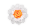 40 Цветок белый- св.оранжевый, 7*7 см.