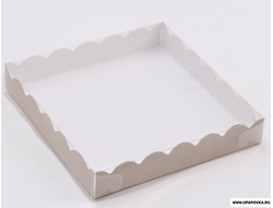 Коробка для печенья 18 х 18 х 3 см белый