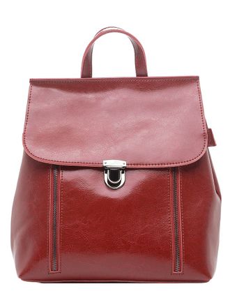 Кожаный женский рюкзак-трансформер Trim красный