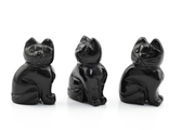 Кошка из обсидиана черного 3,6 см