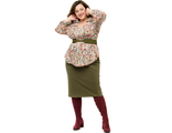 Классическая юбка Арт. 235810 (цвет хаки) Размеры 52-78