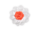 40 Цветок белый- т. оранжевый, 7*7 см.