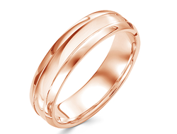 Обручальные кольца из красного или белого золота без камней