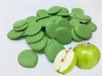 Глазурь ШОКОМИЛК Зеленые Диски Со вкусом яблока, 200 г