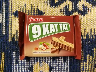 Вафли с кремом из лесного ореха &quot;9 KAT TAT&quot; (Fındıklı Kremalı Gofret), 39 гр., Ülker, Турция