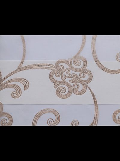 Жалюзи рулонные с нежным рисунком из крупных завитков