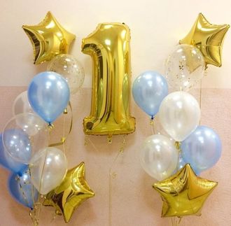 Набор шаров на день рождения с цифрой
