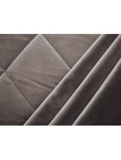 термополотно стеганное из синтепона, бархата и микрофибры коричневого цвета, мягкое