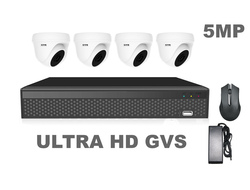Комплект 4 видеокамеры Ultra HD 5MP