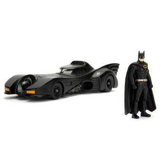 Набор Jada Toys Машинка с Фигуркой Batmobile 2.75&quot; 1:24 1989 Batmobile with Batman Figure