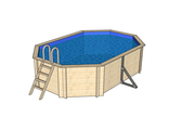 Деревянный бассейн &quot;Енисей&quot; 5,5 х 3,7 м глубиной 1,45 м от Кристалл