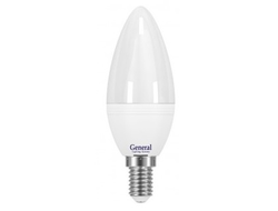 Лампа светодиодная General свеча E27 8W 2700K 2K 38x108 пластик/алюмин. 638500