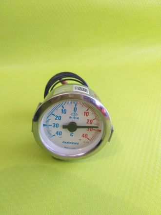 Термометр металлический капиллярный PAKKENS Ø 60 мм, диапазон температур от -40 до +40 °С, длина капилляра 1м Артикул: ST-494