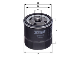 Масляный фильтр H90W03 HENGST (OPEL Ascona/ Astra F/ Kadett E/ Omega/ Vectra; DAEWOO Espero/Nexia; SAAB 900/9000)