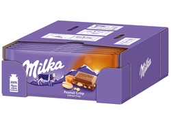 Milka Peanut Crispi Caramel 90g (24 шт)