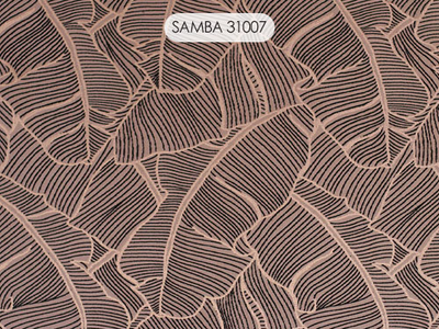 Samba, вискозная портьера с тропической темой узора