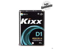 Масло моторное Kixx D1 10W-40 (HD1 CI-4/SL 10W-40) 4L синтетическое