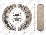Колодки тормозные барабанные (105x25mm) DELTA,ALPHA,CG125 передние (задние R50, STORM)