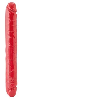 Фаллоимитатор красный двойной, длиной 32 см.