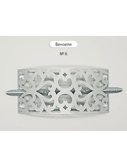 Арт. "Вензеля". Металлическая пряжка-подхват для портьер