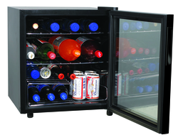 Шкаф холодильный со стеклом COOLEQ TBC-46 черный