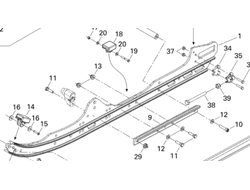 Направляющая (рельса) оригинальная BRP 503191224 для BRP LYNX/Ski-Doo