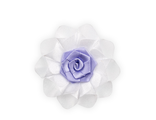 40 Цветок белый- св.фиолетовый, 7*7 см.