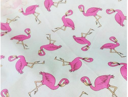 Наволочка на молнии к подушке Биосон С 220 поплин рисунок Фламинго