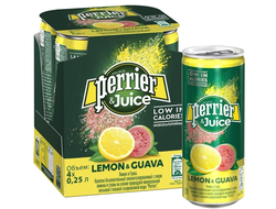 Газированный напиток «Perrier&Juice» Лимон-Гуава 250мл (24)
