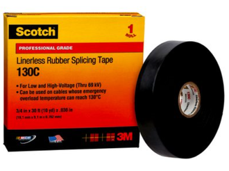 Scotch 130C Самослипающаяся Резиновая Изоляционная Лента, рулон 25 мм х 9,1 м Scotch 130C Самослипающаяся Резиновая Изоляционная Лента, рулон 25 мм х 9,1 м