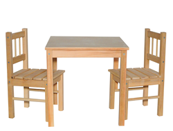 Набор хозяйственный стол и два стула из массива