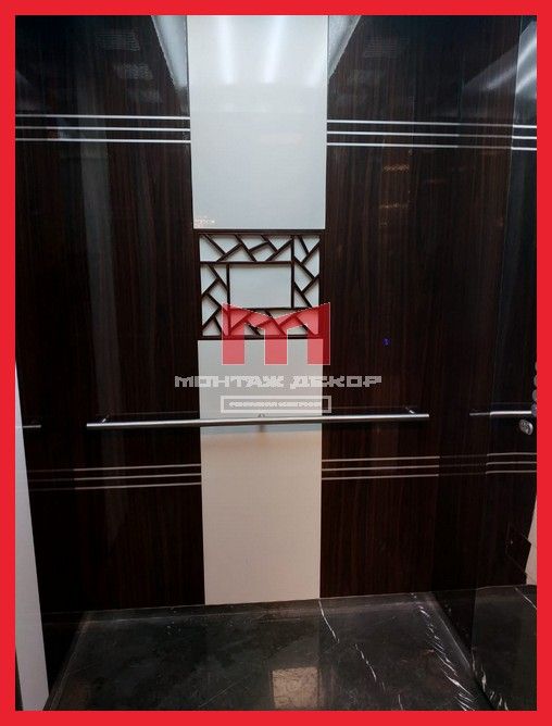 Оклейка лифта бронирующей пленкой, отделка лифтов