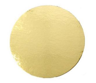 Подложка 18 см золото / серебро картонная круглая (толщина 0,8 мм)