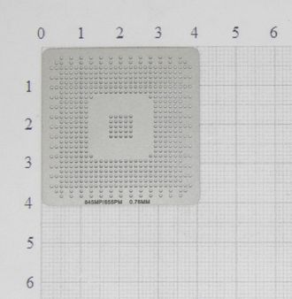 Трафарет BGA для реболлинга чипов ноутбука Intel 845MP/855PM (RG845MP/855PM) 0,76 мм