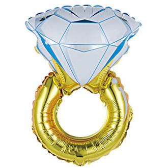 Фольгированный шар с гелием "Кольцо с бриллиантом"