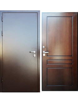№1. входная дверь классика (внутренняя накладка шпон бука) с терморазрывом.